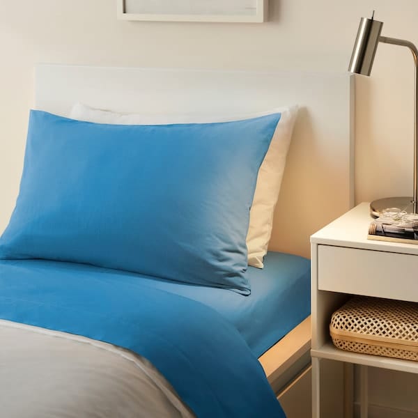 DVALA - Pillowcase, blue, 50x80 cm