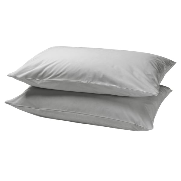 DVALA pillowcase, light grey, 50x80 cm, 2 pack