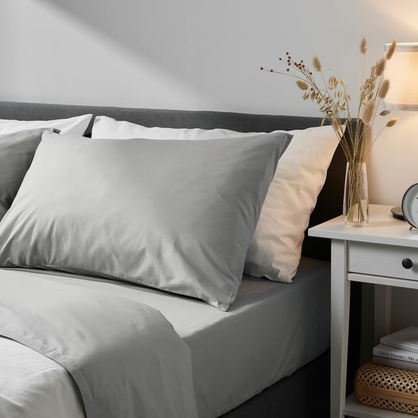 DVALA - DVALA Pillowcase, light grey, 50x80 cm
