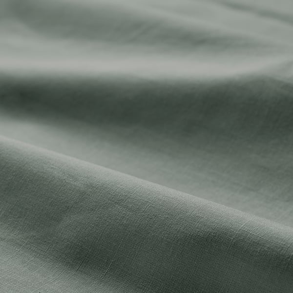 DVALA pillowcase, grey-green, 50x80 cm, 2 pack