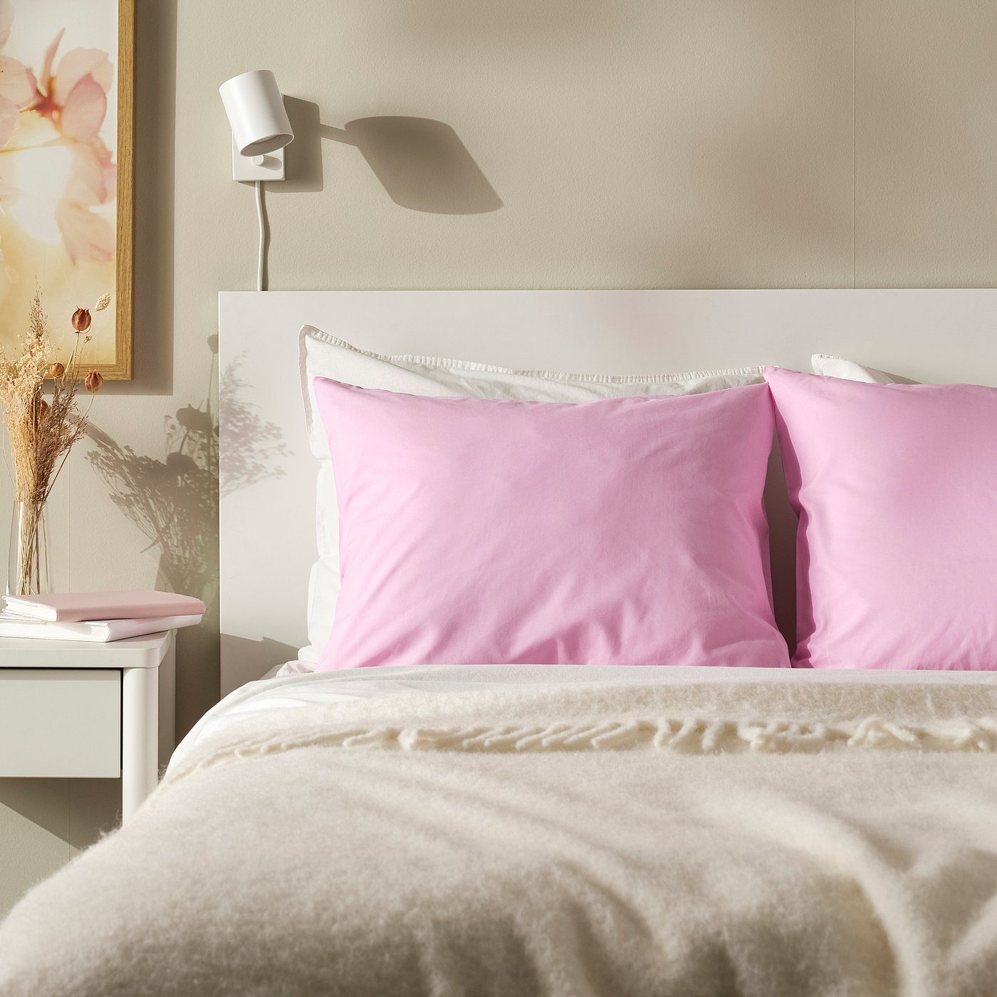 DVALA pillowcase, pink, 50x80 cm, 2 pack