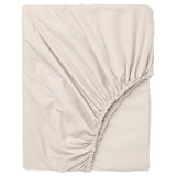 DVALA fitted sheet, beige, 120x200 cm