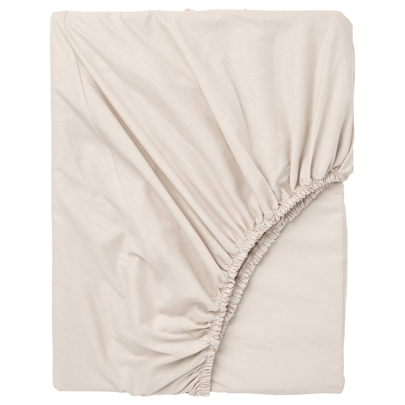 DVALA fitted sheet, beige, 160x200 cm