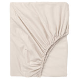 DVALA fitted sheet, beige, 160x200 cm