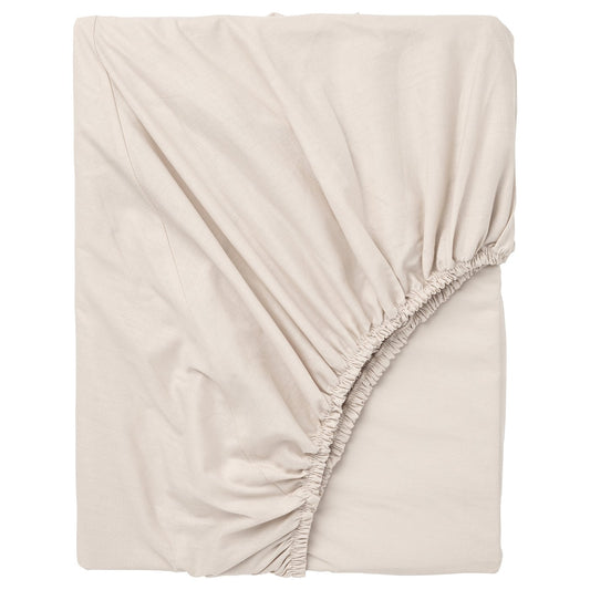 DVALA fitted sheet, beige, 200x80 cm