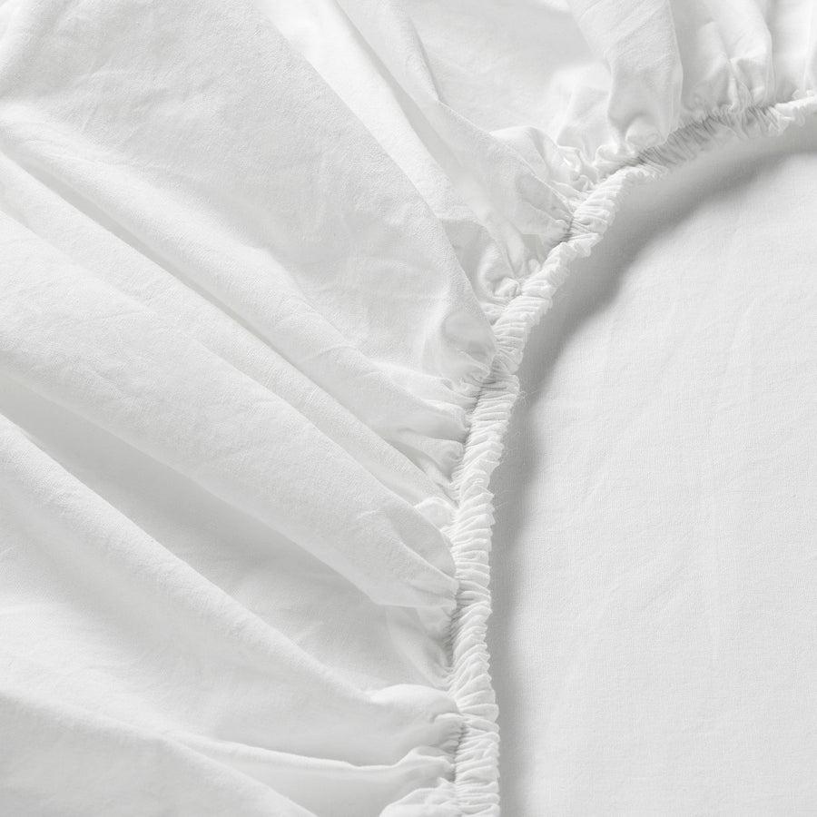 DVALA fitted sheet, white, 140x200 cm