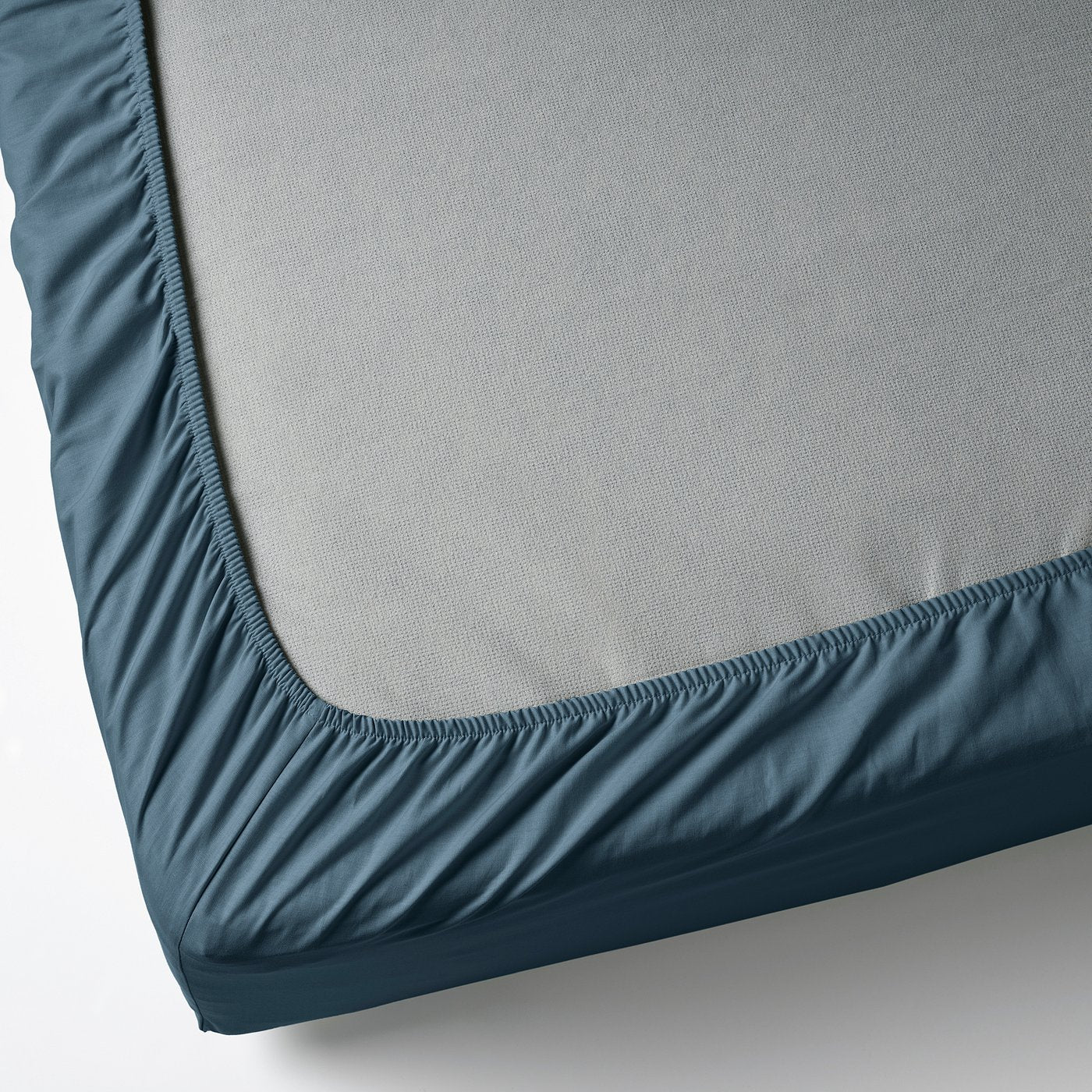 DVALA fitted sheet, blue, 80x200 cm