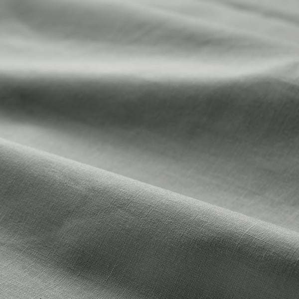 DVALA fitted sheet, light grey, 160x200 cm