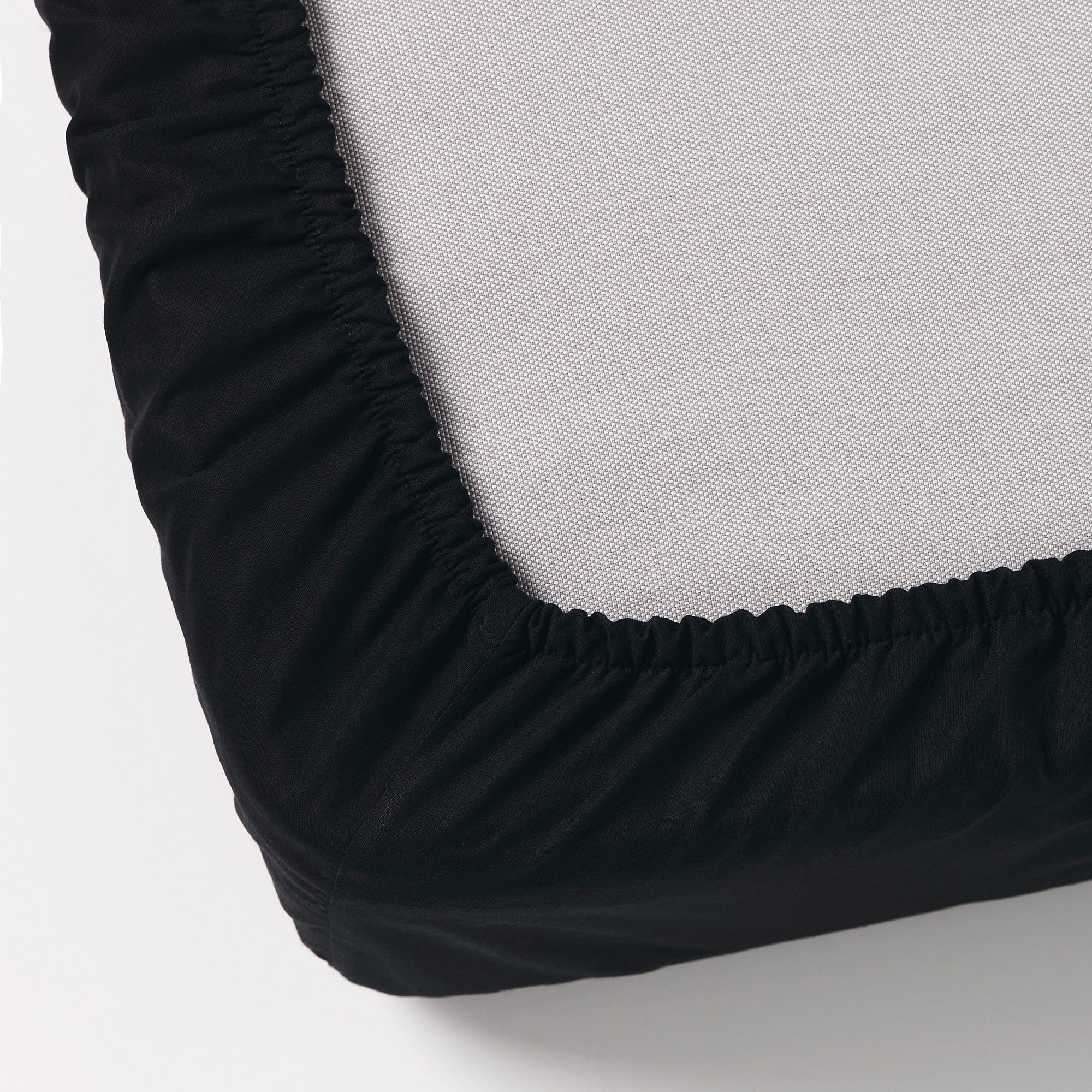 DVALA fitted sheet, black, 140x200 cm