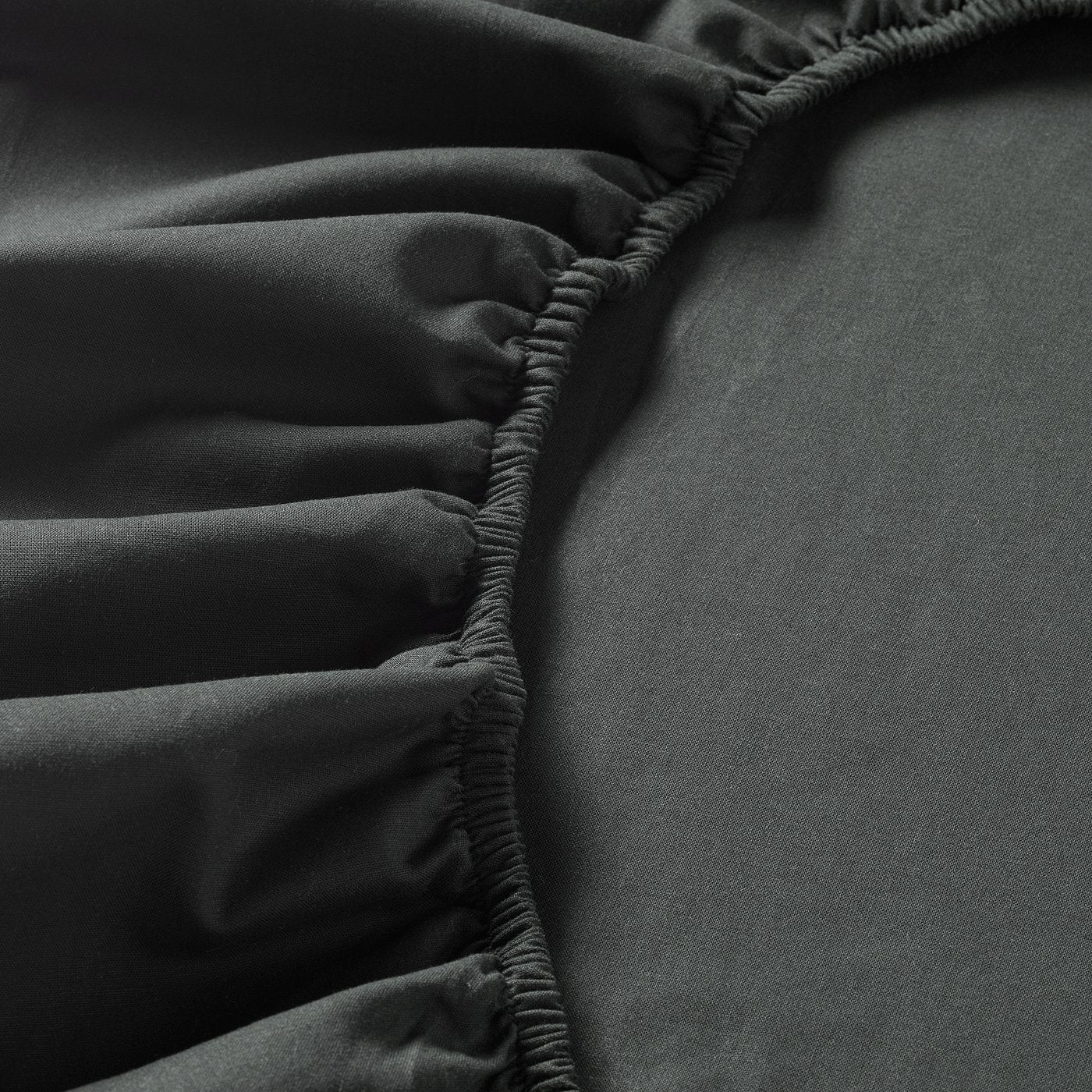 DVALA fitted sheet, black, 90x200 cm