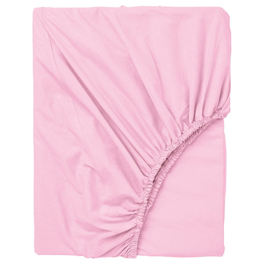 DVALA fitted sheet, pink, 200x160 cm
