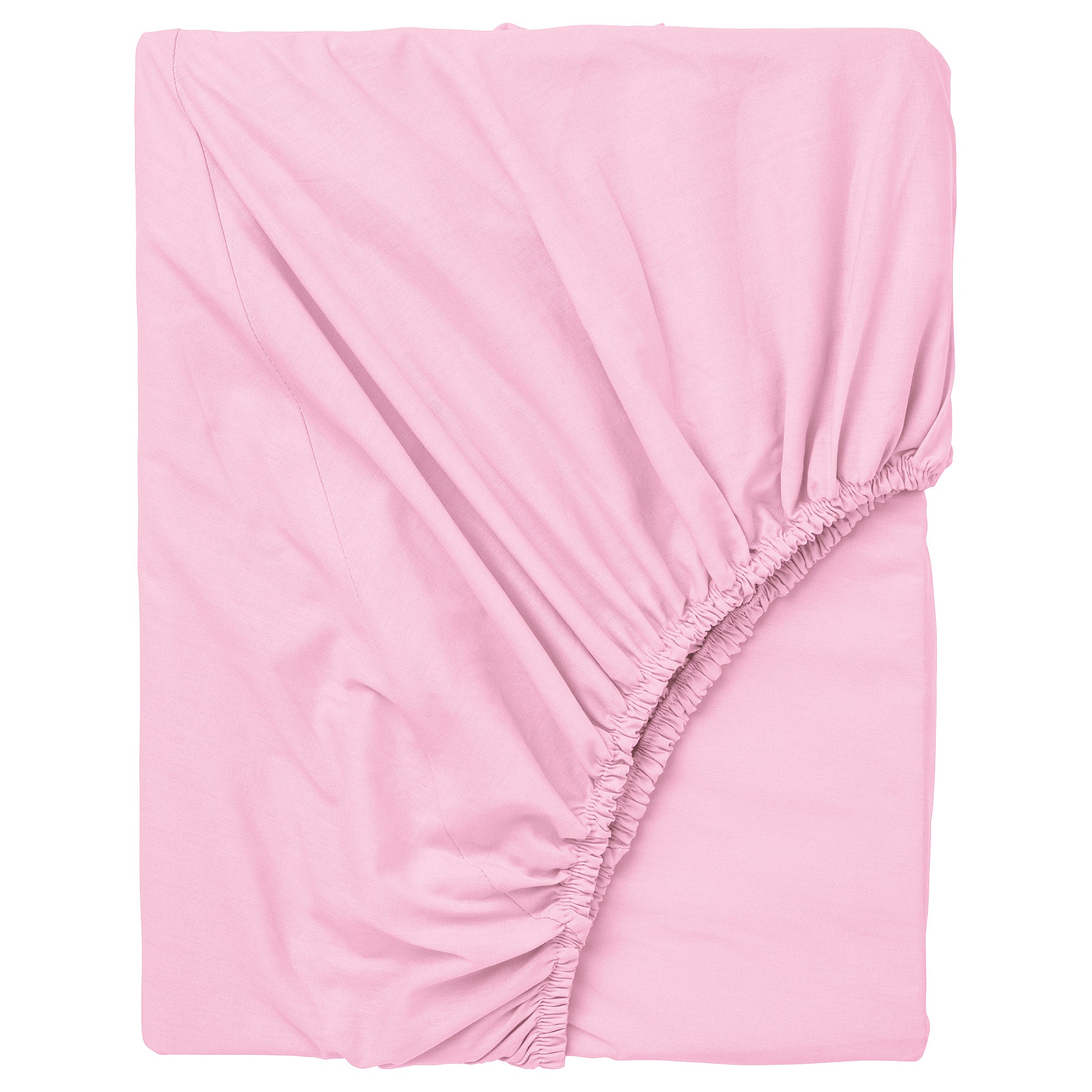 DVALA fitted sheet, pink, 180x200 cm