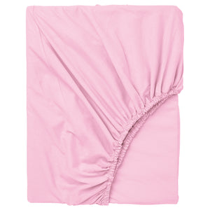 DVALA fitted sheet, pink, 180x200 cm