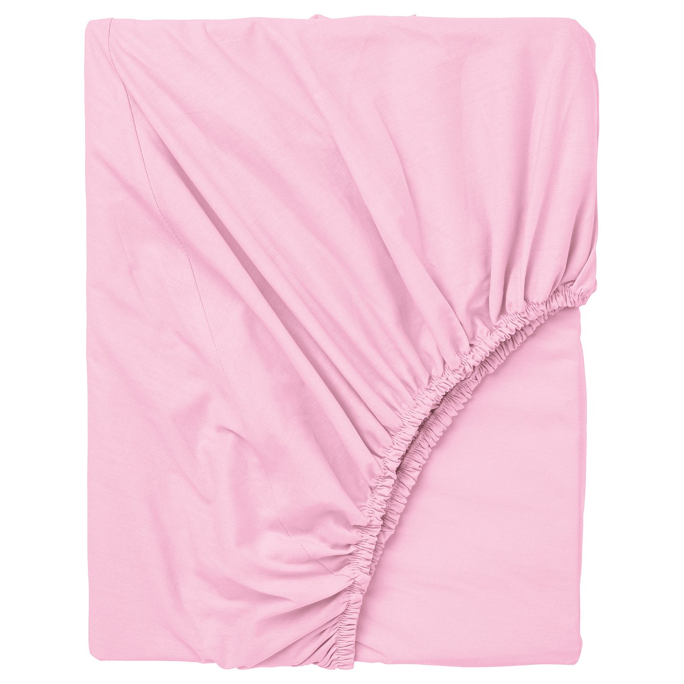 DVALA fitted sheet, pink, 140x200 cm