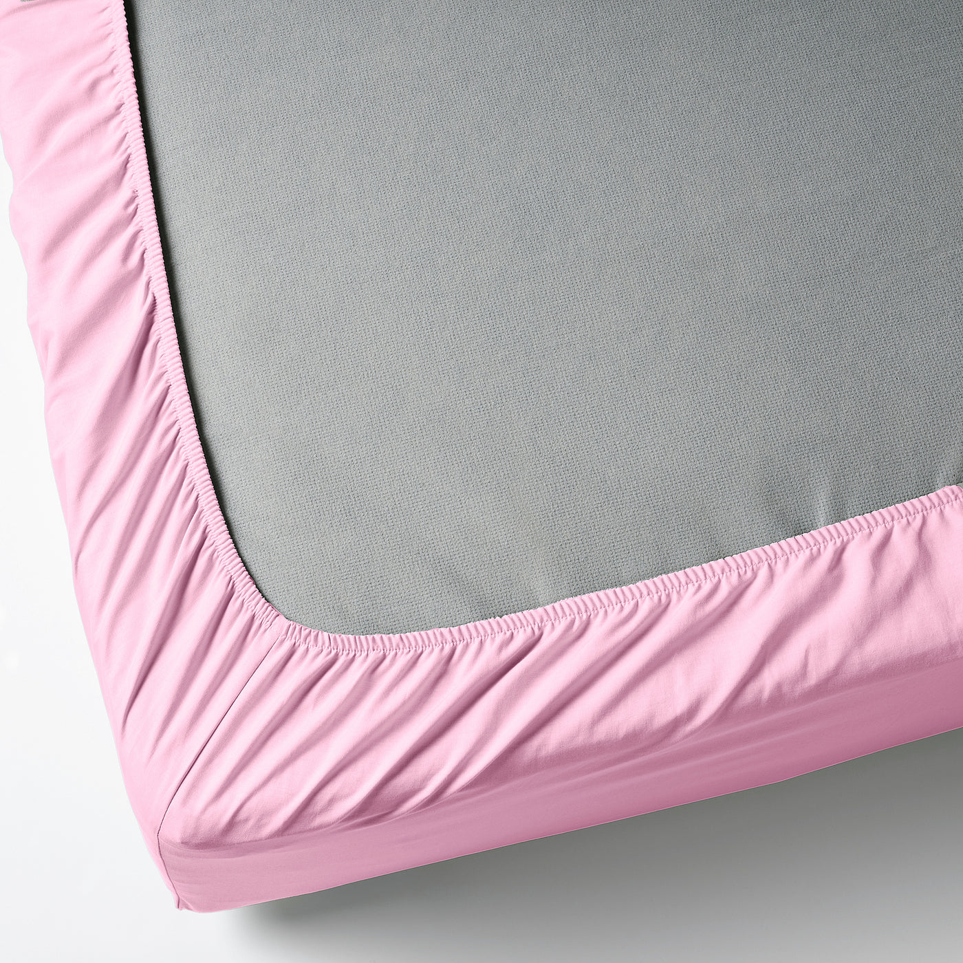 DVALA fitted sheet, pink, 180x200 cm
