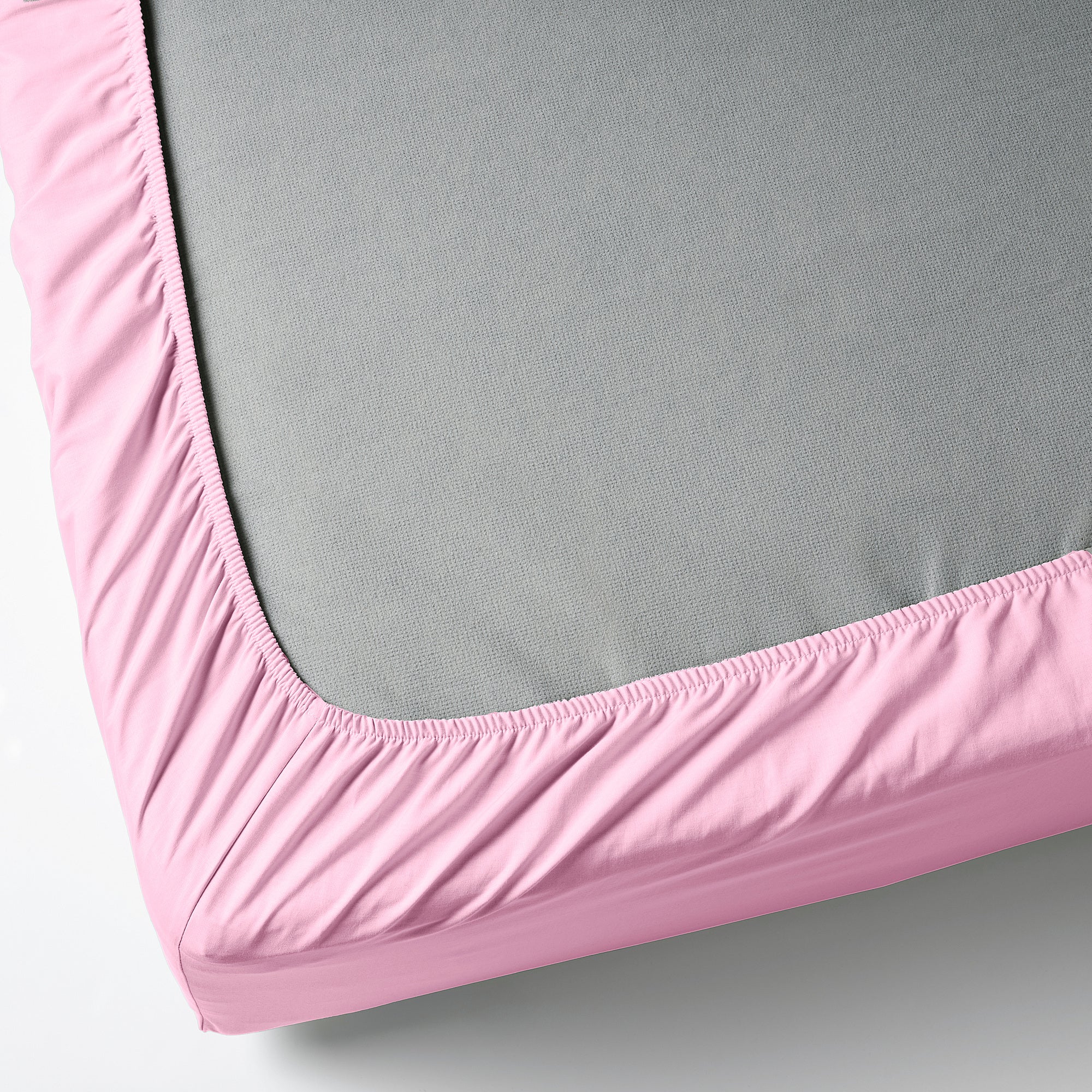 DVALA fitted sheet, pink, 180x200 cm
