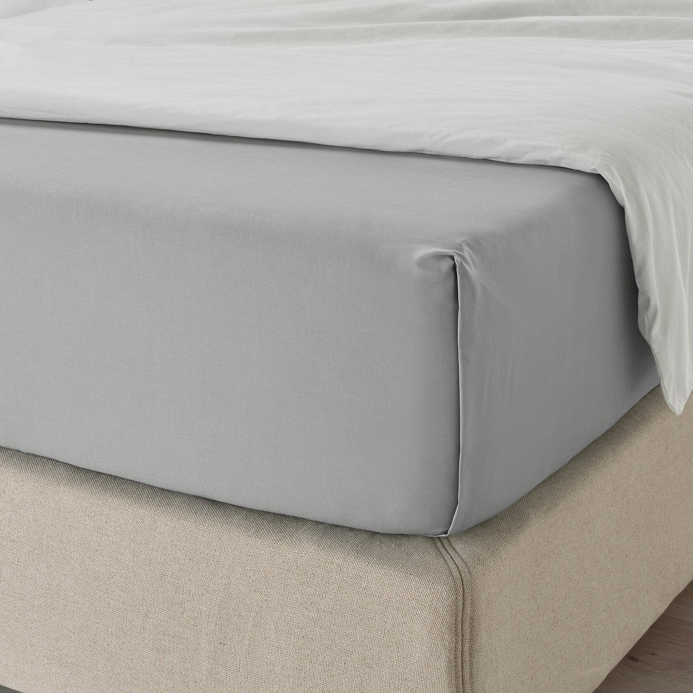 DVALA flat sheet, grey, 260x240 cm