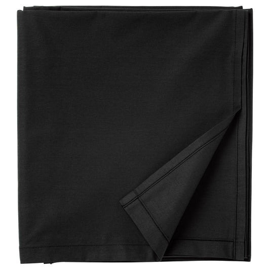DVALA flat sheet, black, 260x240 cm