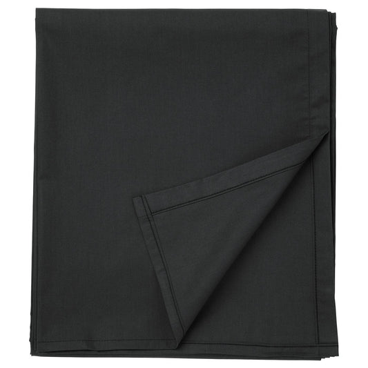 DVALA flat sheet, black, 260x150 cm