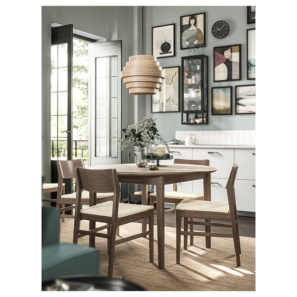 DYKARKLOCKA pendant lamp shade, white stained oak veneer, 40 cm