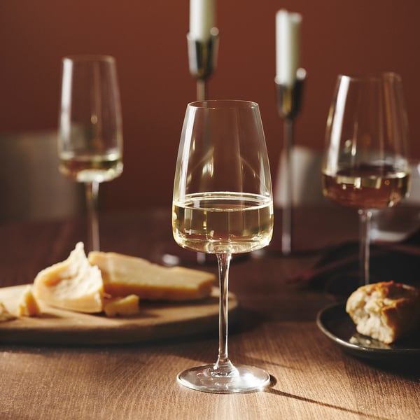 DYRGRIP white wine glass, clear glass, 42 cl