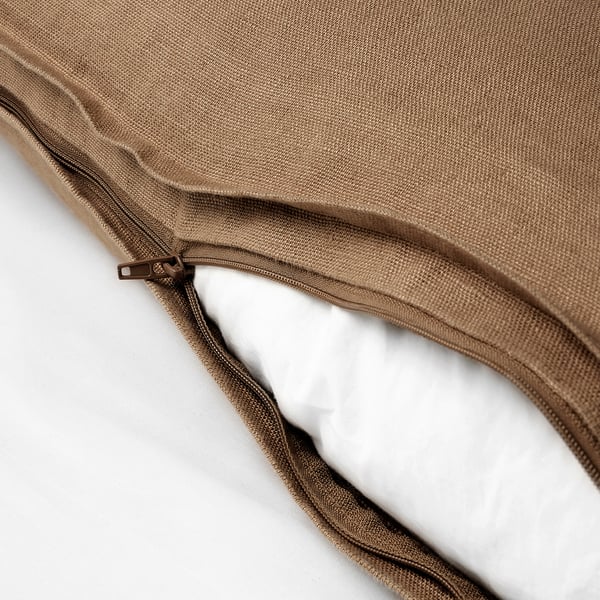 DYTÅG cushion cover, dark beige, 50x50 cm