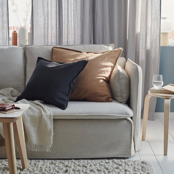 DYTÅG - DYTÅG Cushion cover, dark beige, 65x65 cm
