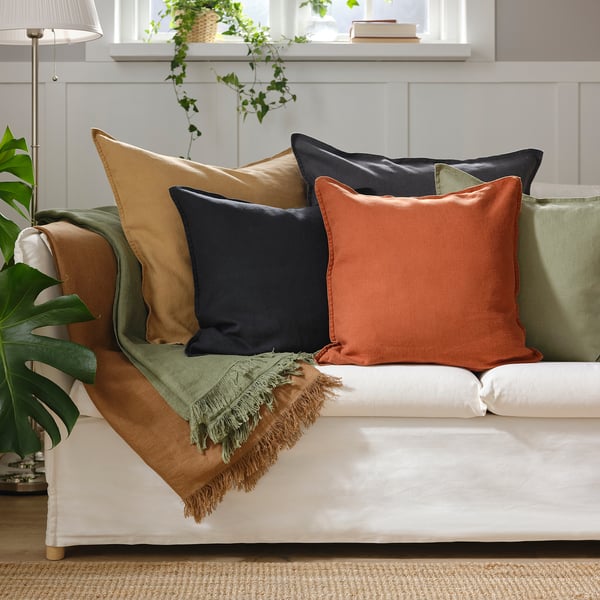 DYTÅG - DYTÅG Cushion cover, dark beige, 65x65 cm