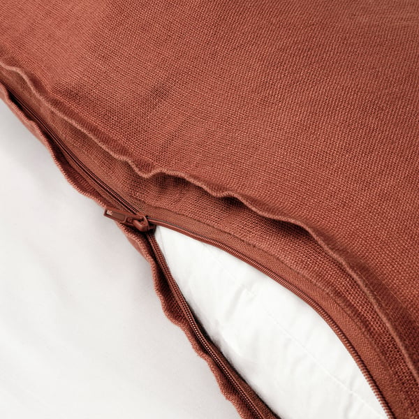 DYTÅG cushion cover, red-brown, 50x50 cm