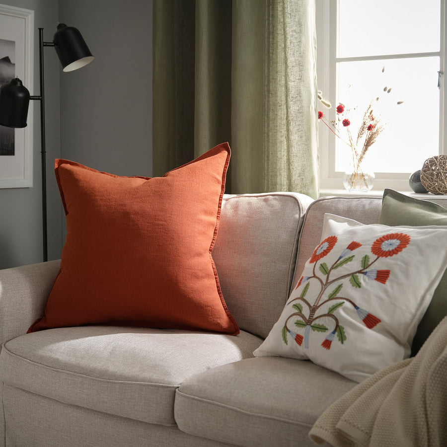 DYTÅG cushion cover, red-brown, 65x65 cm