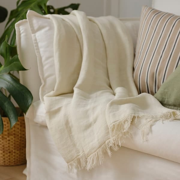 Ikea DYTÅG - Throw, off-white, 130x170 cm