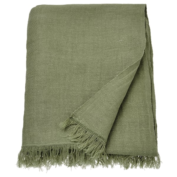 DYTÅG throw, grey-green, 130x170 cm