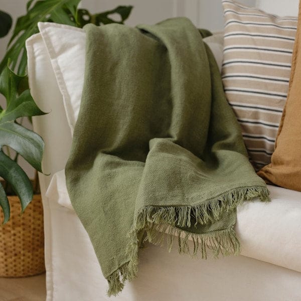 Ikea DYTÅG - Throw, grey-green, 130x170 cm
