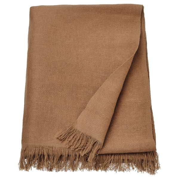 DYTÅG - DYTÅG Throw, light brown, 130x170 cm