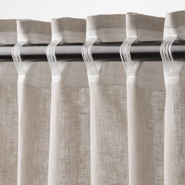 Ikea DYTÅG Curtains, 1 pair - light grey 145x300 cm