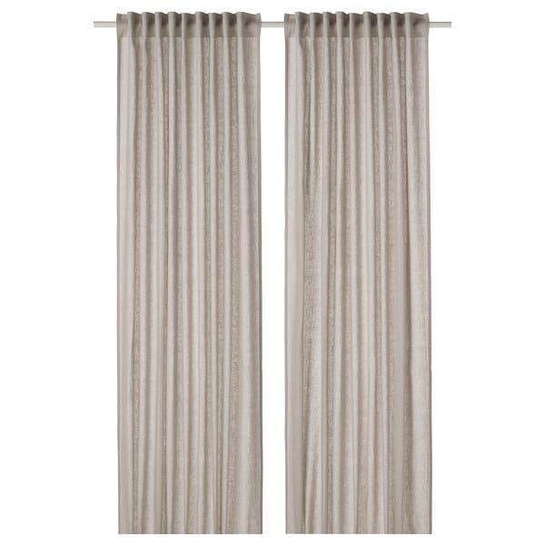 Ikea DYTÅG Curtains, 1 pair - light grey 145x300 cm