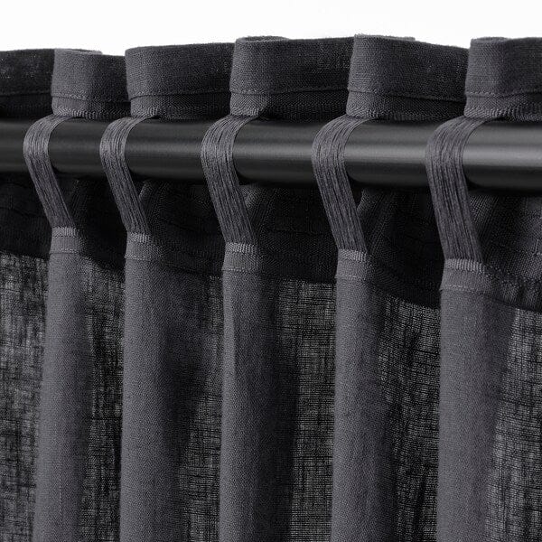 Ikea DYTÅG Curtains, 1 pair dark grey 145x300 cm , 145x300 cm