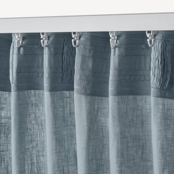 DYTÅG Curtains, 1 pair greyblue 145x300 cm , 145x300 cm