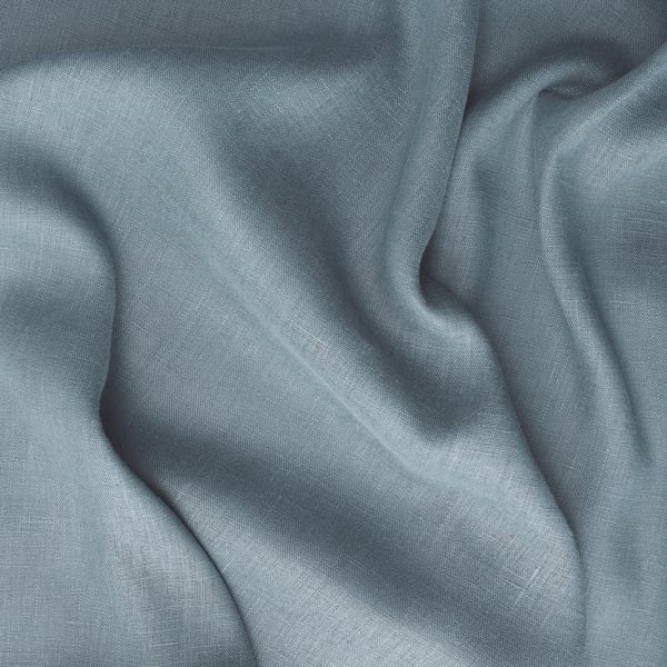 DYTÅG curtains, 1 pair, grey-blue/with heading tape, 145x300 cm