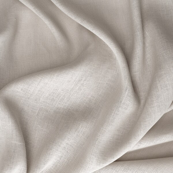 DYTÅG curtains, 1 pair, light grey/with heading tape, 145x300 cm