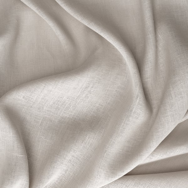 DYTÅG curtains, 1 pair, light grey/with heading tape, 145x300 cm