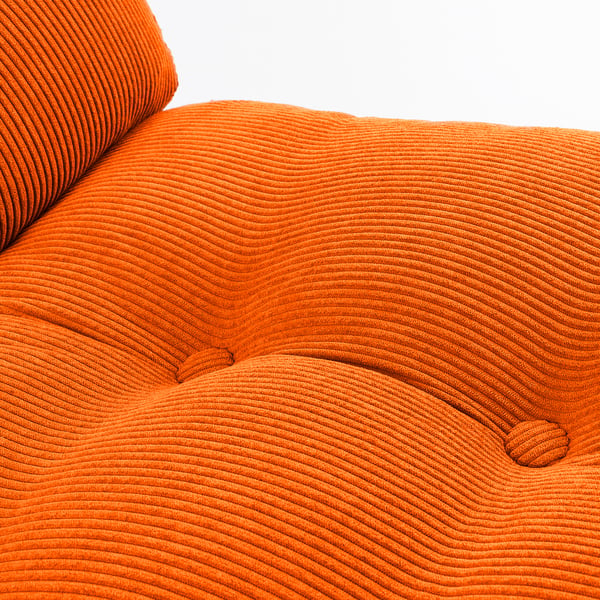 DYVLINGE swivel easy chair, Kelinge orange, 63x68x75 cm