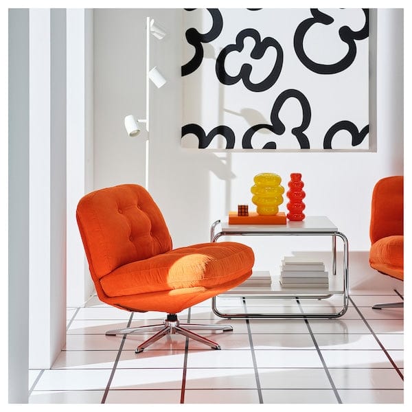 Ikea DYVLINGE - Swivel armchair, Kelinge orange