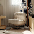 DYVLINGE swivel easy chair, Kelinge beige, 63x68x75 cm