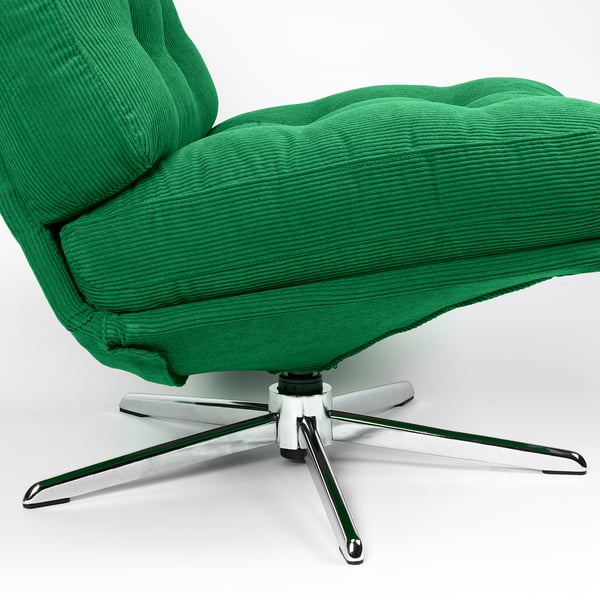 DYVLINGE swivel easy chair, Kelinge green, 63x68x75 cm