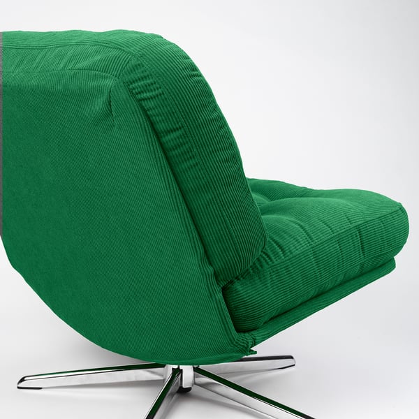 DYVLINGE swivel easy chair, Kelinge green, 63x68x75 cm