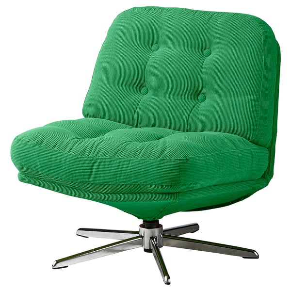 DYVLINGE swivel easy chair, Kelinge green, 63x68x75 cm