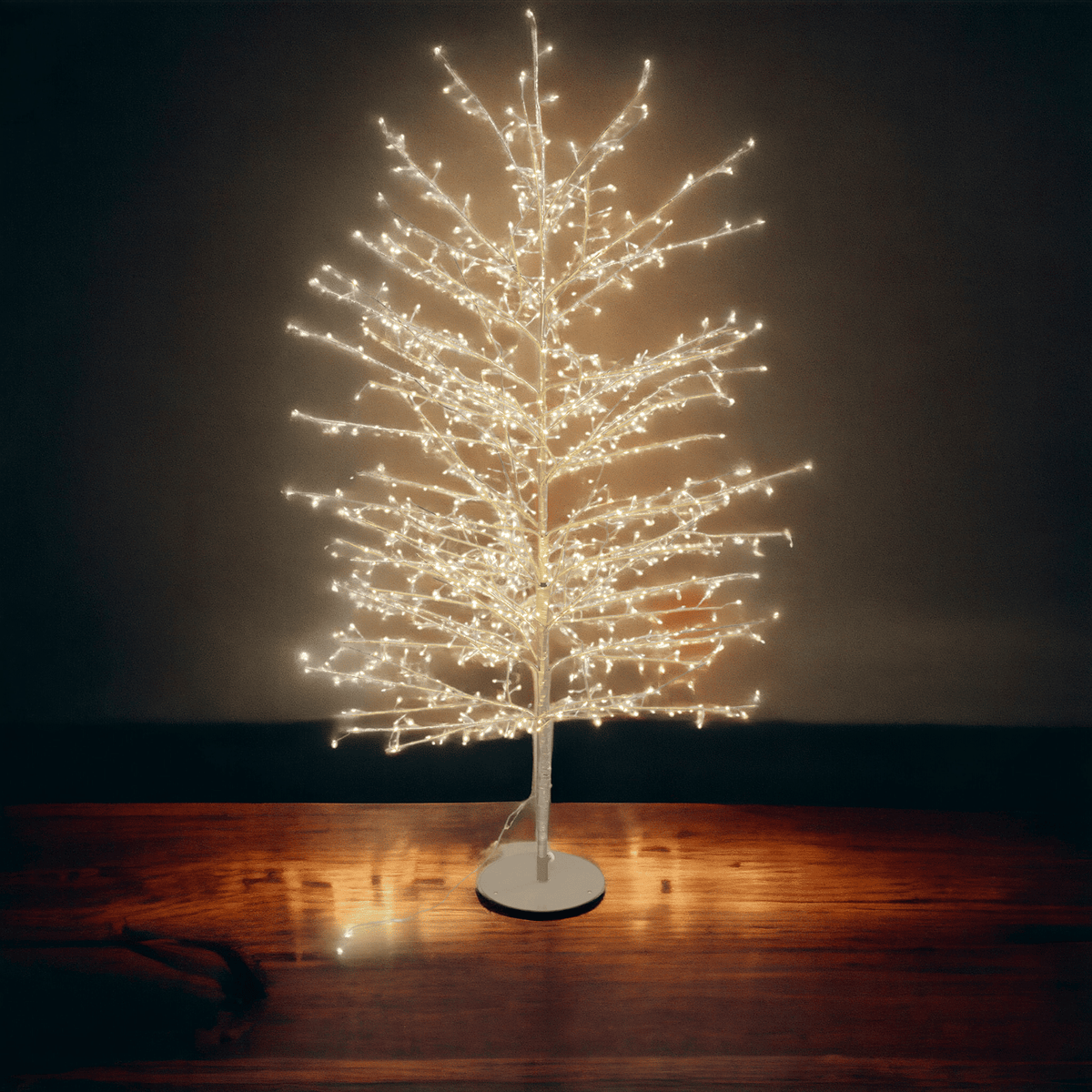 Champagne-coloured lime tree light, white light, 784 micro LEDs, h170 cm
