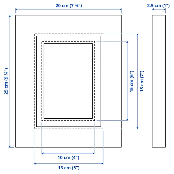 EDSBRUK - EDSBRUK Frame, white, 13x18 cm