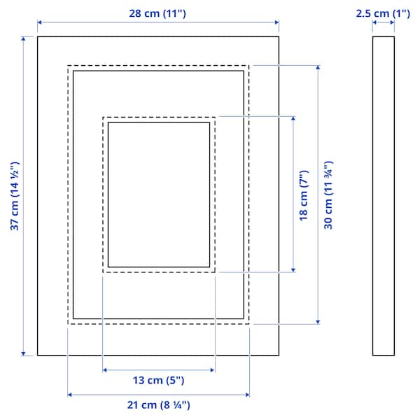 EDSBRUK - Frame, white, 21x30 cm